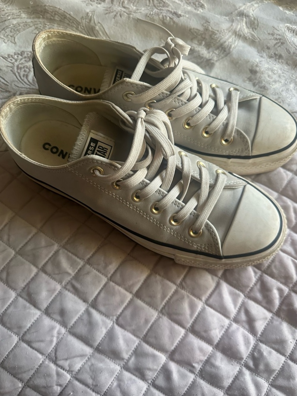 Converse light Grey Low Top platform Sneakers - Picture 2 of 4